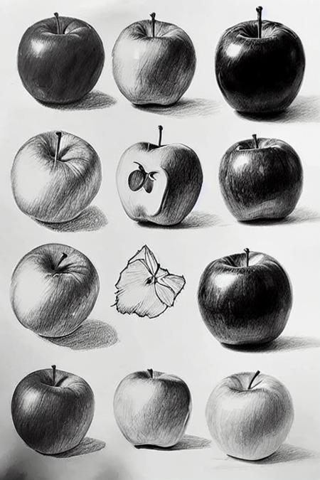 <lora:Drawing_Lesson:1> drawing lesson of apple