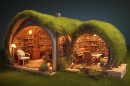 duskametrick15  hobbit house lord of the rings incredibly detailed background bokeh rim lighting duskametrick15