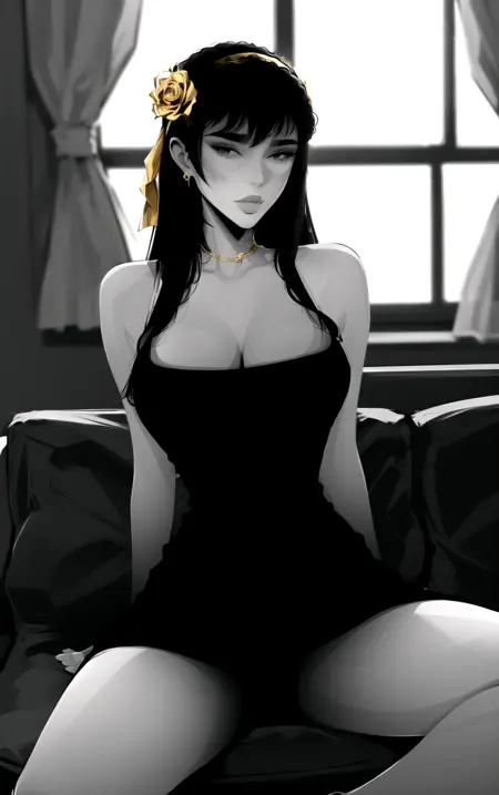 NoirAestheticAnime_BW | LoCon Artstyle | ownwaifu
