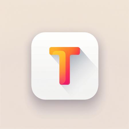 Letter "T", minimalist vector, icons, ios app icon, icons app