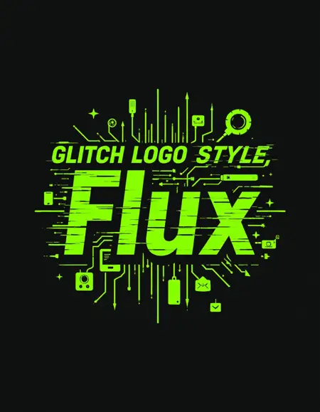 Glitch Logo Style Flux