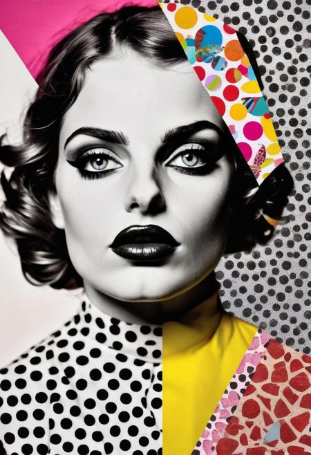 graphic artist's pareidolia photography work,Surreal Collage - Christopher Wool ,Romero Britto<lora:add-detail-xl:1> <lora:Surreal Collage:1>,Persian girl