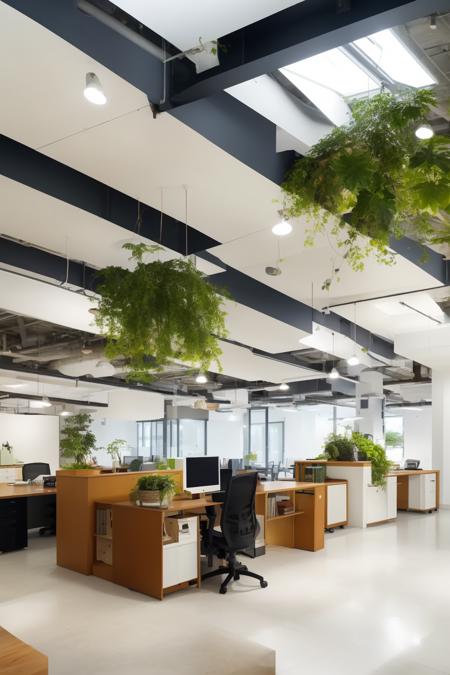 ((office)) , indoor, best quality, masterpiece ,  <lora:JJOffice:.8>,  no humans, scenery, tables, chairs, indoors, ceiling light, lamp, ceiling, door, Counter, high chair, notebook ,plants , cups,  coffee ,books ,tv ,sofa,