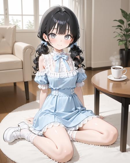 Lace frills short dress set v1.0