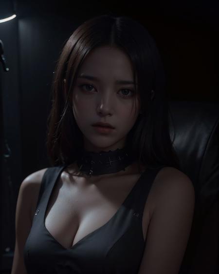 (photorealistic:1.4), (best quality:1.0), (ultra highres:1.0), 8k, RAW photo, (masterpiece:0.2), (black dress:1.5), portrait,
<lora:epiNoiseoffset_v2:1.5> (dark atmosphere, rim lighting, sharp focus,octane, unreal, dimly lit, low key:1.6)
<lora:zyd232_ChineseGirl_v3_9:0.5> zydG, 1girl, detailed skin, beautiful clean skin, looking at viewer, brown eyes, (small breasts:1.0)