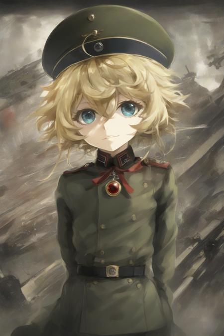 Youjo Senki <lora:youjo_senki:1>, detailed background, masterpiece, best quality, high quality, absurdes