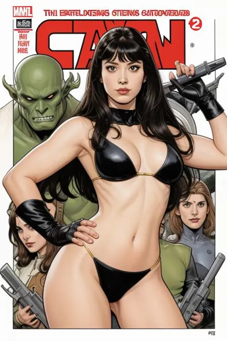 Frank Cho Art by HexMerlin