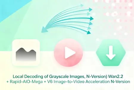 (Local Decoding of Grayscale Images, N-Version) Wan2.2 + Rapid-AIO-Mega + V6 Image-to-Video Acceleration N-Version