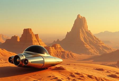Syd mead , 1970s retrofuturism, chrome and gold