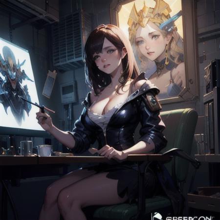 Cyberpunk, girl, sci-fi, fantasy, intricate, elegant, highly detailed, digital painting, artstation, concept art, smooth, sharp focus, illustration, art by artgerm and greg rutkowski and alphonse mucha and william-adolphe bouguereau, craig mullins, j. c. leyendecker, atmospheric lighting, octane render, unreal engine, 8k, concept art, smooth, sharp focus, illustration, art by artgerm and greg rutkowski and alphonse mucha