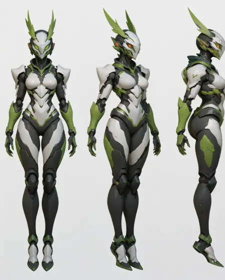 F1/XL/SD1 Mecha Turn, Multi-View, Turnaround, Model Sheet, Character Design