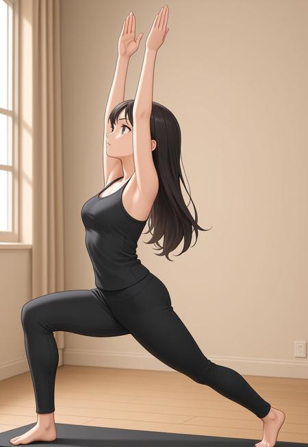 Warrior 1 pose V1