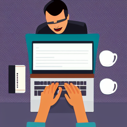 1man, solo, office, coffee, sitting, tech startup illustration, <lora:tech_startup_illustration_v1:0.8>