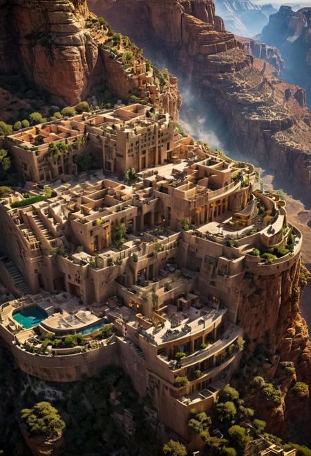 (The colonial city of the future, in the mist-filled Grand Canyon, on an unknown Earth-like planet, 2 moon on sky, Spaceship flight connects colonies, waterfulls:1.3), (Machu Picchu, a mountain settlement, incredibly spectacular:1.2), (Mario Botta:1.3), (avant-garde, future, reality, science fiction, photorealistic), (modern architecture:1.2), 
(Large Files, Ultra Realistic, 8K, 16k, FHD, HD, VFX, Perfect, Photography, composition, Architecture Sales Photography, Architecture Competition, Ultra High Resolution, Cinematography, High Resolution Image:1.1), (dramatic lighting, direct sunlight, ray tracing, clear shadow:1.2),  (real landscape:1.1), (blurred background:1.0), (urban background, more_details) ,
ac_neg1, great lighting, clear, hillscastel, extrusionbuilding, vertical