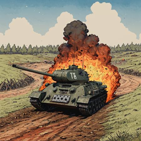T34/85 Tank (SDXL) T34/85 Tank (SDXL)