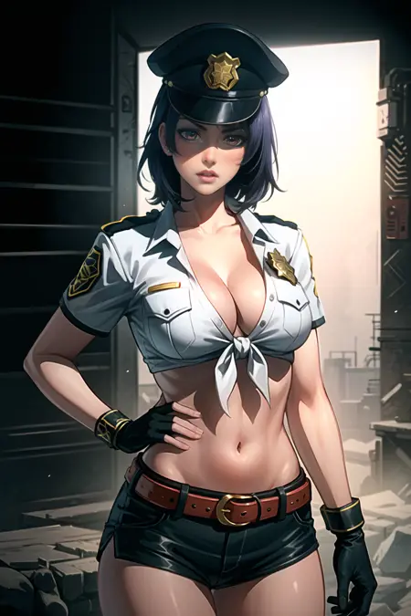DOA Ayane Police Costume (blue hair)