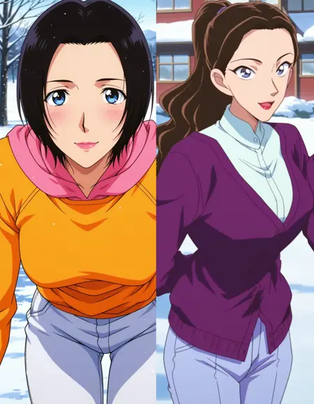 Detective Conan 名探偵コナン Episode266~268 Women - Ako Amari 甘利亜子 / Mika Konakawa 粉川実果 - Illustrious