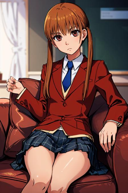 mizutani shizuku, twintails school uniform, blazer, necktie, skirt