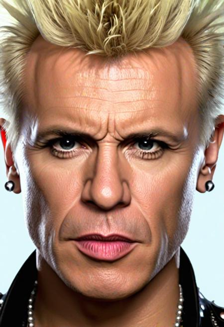 Billy Idol portrait, High quality, 8K, UHD, realistic