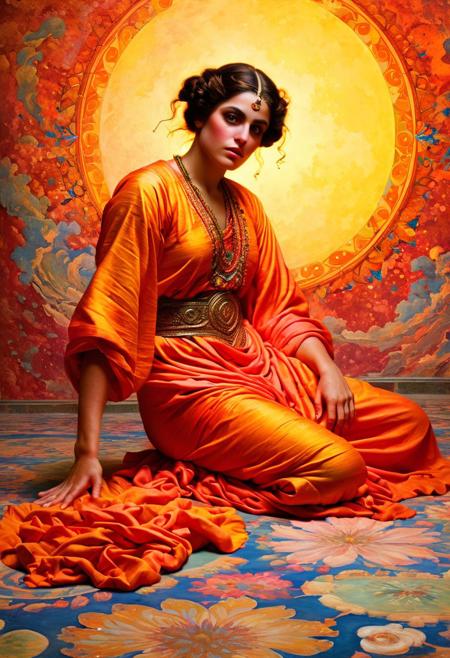 Persian color palette , Persian art, Persian girl, Persian, Iranian, Iran,(art by Ivan Pokhitonov and Nikolai Triik and Maxfield Parrish:1.2), ( award winning, (aesthetic of abstract landscape with wailing atmosphere:0.1), depth peeling, clear scene, f/16, symmetry and balance, hyperrealistic, intricate abstract, intricate artwork, abstract style, otherworldly, mesmerizing parallel dimension, gravity defies logic, abstract masterpiece, interplay of floating objects, distorted silhouettes, vivid hues, ethereal light, highly detailed,,,Leica Q2 with Summilux 35mm f/1.2 ASPH(Francis Drake : 1,2) ((best quality)), (artistic photography by Philippe Halsman and Ara Gler:1.2), (bubblegumpink and striped colors:0.1), <lora:MJ52:0.65>
, modelshoot, pose, , (award winning photo macro shot of a beautiful young woman lying , , dynamic lighting, cinematic still, pale skin, screencap, 100mm f/2.8 macro lens, on the knees)(art by Ivan Pokhitonov and Nikolai Triik and Maxfield Parrish:1.2), (electricity and disembodied atmosphere, urban decay with neon accents, aesthetic of medieval art:0.1), 
 battle stancevibrant,  , highly detailed,byJocelyn Hobbie and Charles Dwyer, Triadic color guide,Leica Q2 with Summilux 28mm f/1.7 ASPH, ,clear face, Ultra High Resolution,