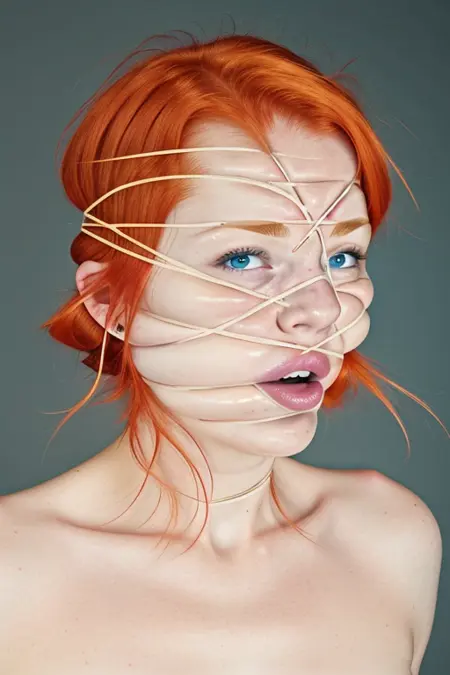 Rubberface (tight elastic bands concept)