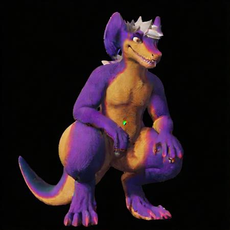 Anthro Purple Dragon Character illustrious