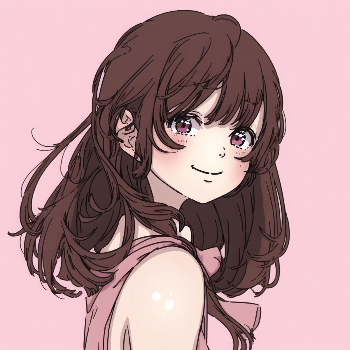<lora:fuuka_kobayashi:1.0>, (fuuka_kobayashi:1.0), drawing, alternate hair color, blush, dress, long hair, pink eyes, pink...