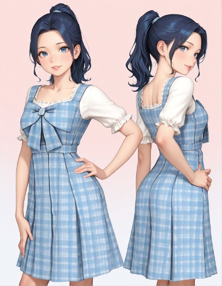 【COSTUME】Plaid Bow Dress v1.0