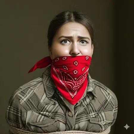 bandana gagged