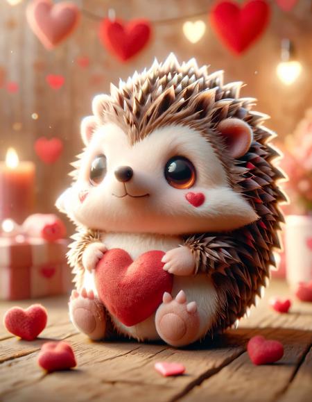 hedgehog, Random hedgehog, High Quality, Soft Texture, Full Colour, 80mm, made of ral-smlvltnpls <lora:ral-smlvltnpls:1>