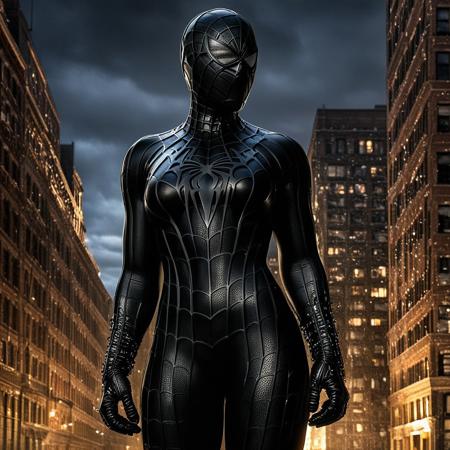 score_9, score_8_up, score_7_up, best quality, realistic, masterpiece, beautiful detail, hyperrealistic, afternoon sky, ((1girl, woman body, big breasts)), amazing detailed full body portrait of a beautiful girl, wearing a realistic and highly detailed black raimi spider-man suit, ((huge muscular girl)), ((wears black spiderman mask)), professional model wears ultra - detailed black raimi spider - man suit, ultra - detailed and grained black raimi spiderman suit, suit covered entire body and hand, black spiderman gloves, wet, (mature sexual pose), (full body), (dirty skin), close up, octane render, highly detailed, volumetric, dramatic lighting, (highest quality:1.1), (HDR:1.3), (top quality, best quality), realistic, high definition, masterpiece, 8k, best quality, best illumination, best shadow, an extremely delicate and beautiful, finely detail, depth of field, classic, highres, perfect lighting,