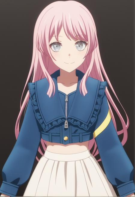 chihaya anon pink hair grey eyes