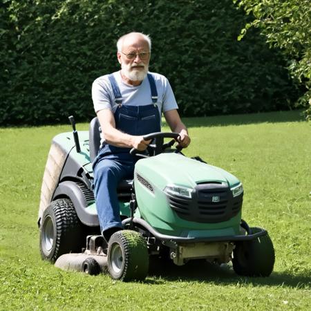 rilamo front view side view riding a lawn mower