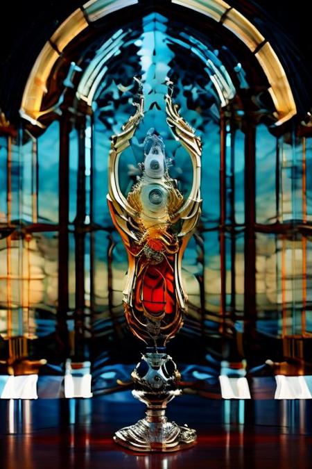 Visualize an extraordinary sight—a dog's head suspended above a group of five women, their bodies translucent and ephemeral, floating effortlessly within the intricate framework of a celestial shape. Picture the surreal addition of six planes affixed to the backs of these enigmatic beings, as they traverse the cosmic landscape with an aura of grace and wonder.