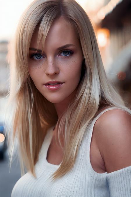 Beauty photo of [[busty]] Czech woman ch1kita with blonde hair, wearing knit top, walking in a city street, (head shot framing:1.2), (soft diffused lighting:1.2), (realistic iris, realistic pupils), bokeh, detailed skin texture, (blush:0.5), (goosebumps:0.5), subsurface scattering, high quality, intricate, highly detailed, sharp focus, high resolution, 8k, uhd, dslr,
<lora:sd15chikitav1:0.9>
<lora:add_detail:0.5>
<lora:epiCRealismHelper:0.8>