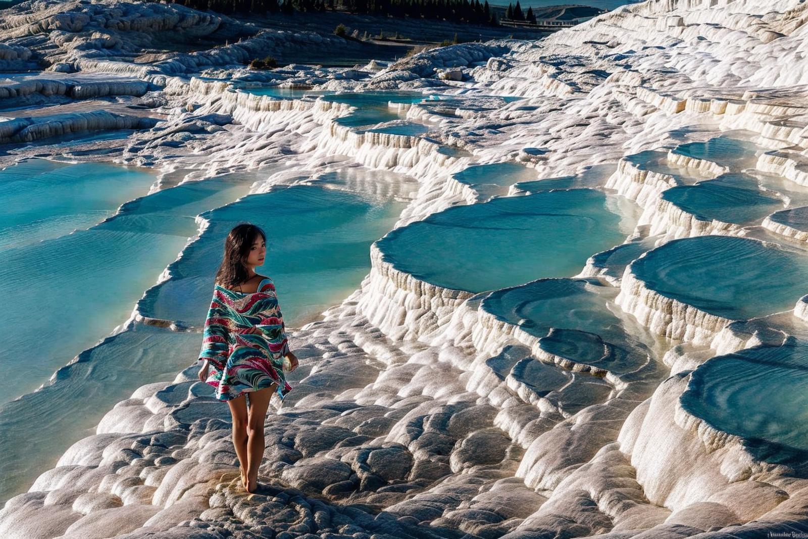 TQ - Pamukkale | Background LoRA image by TracQuoc