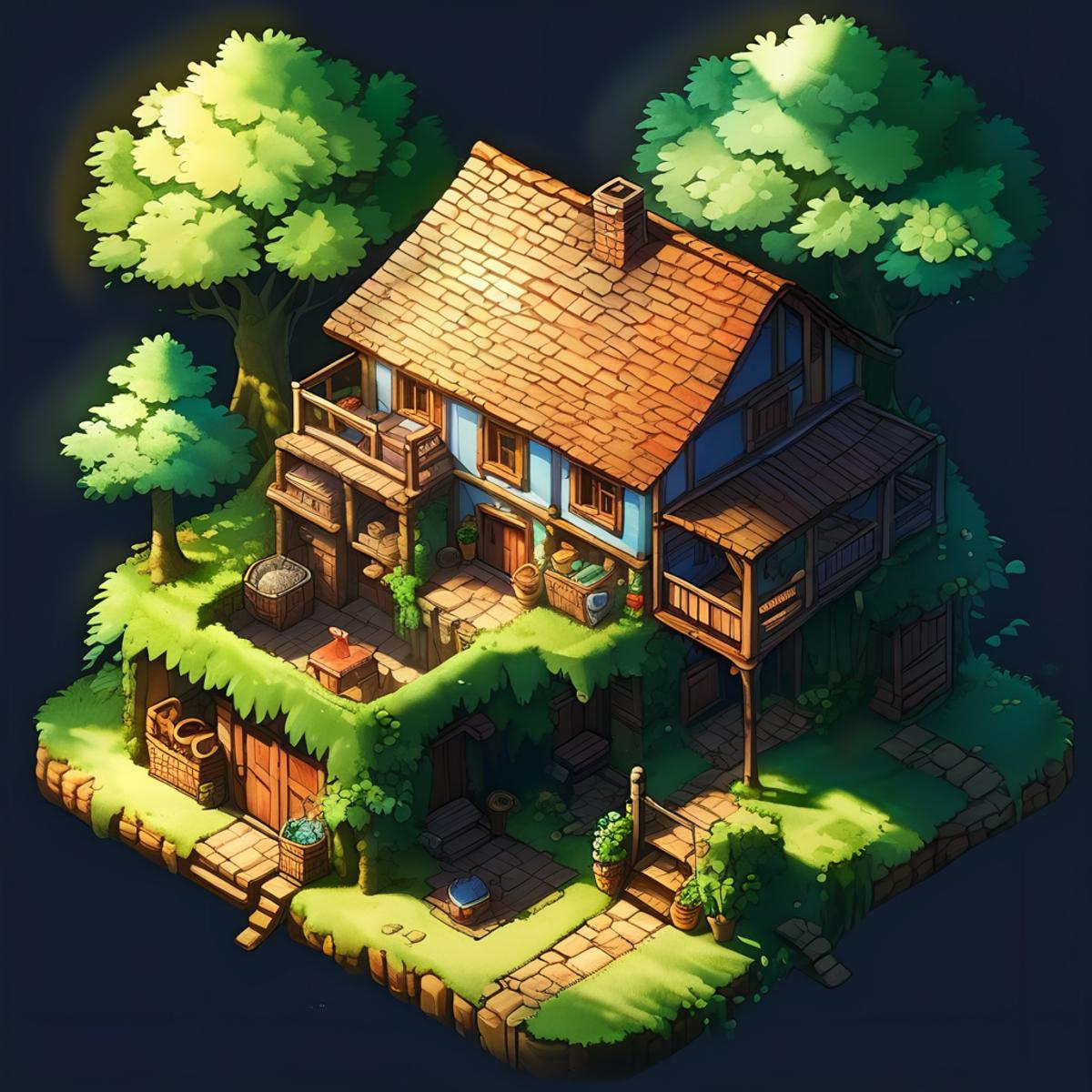 【SDXL】2d Game Scene Generator | Dataset image by Husky_AI