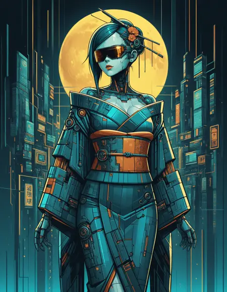 Neon Cyberpunk Cubism [FL/XL/IL]