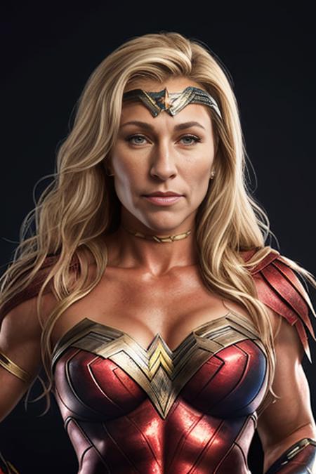 portrait photo of (m4arj0r13t4y10rgr33n:1.0) as wonder woman, sharp focus, skin texture, light bokeh