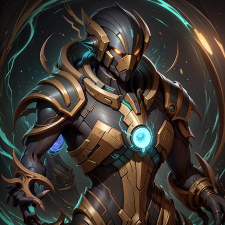 A dark protoss in the style of Pr0t0ssE