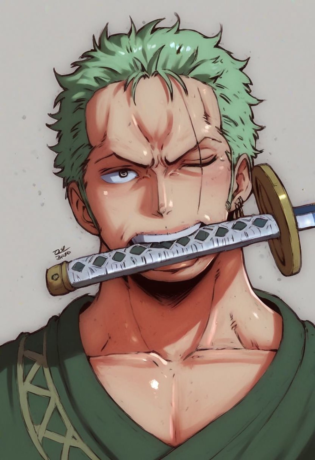 score_9, score_8_up, score_7_up ,score_6_up, Zoro,HDR, 8k, SWORD IN MOUTH