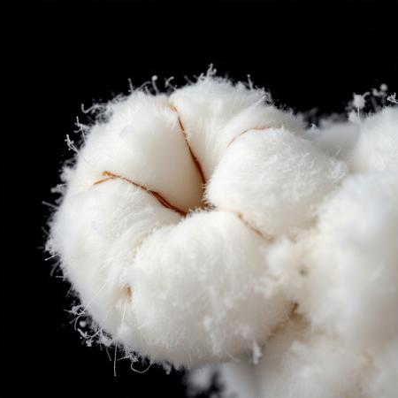 Hyper Detailed, Soft Textured Fur, Zoomed <zoom>, Micro Fibers, Cotton Picture, Molecule of White Powder Fuzz, Black Background, Speckles Flurry, Professional Shot, 2;3 Dynamic Shot, Relaxing, Close Up Shot