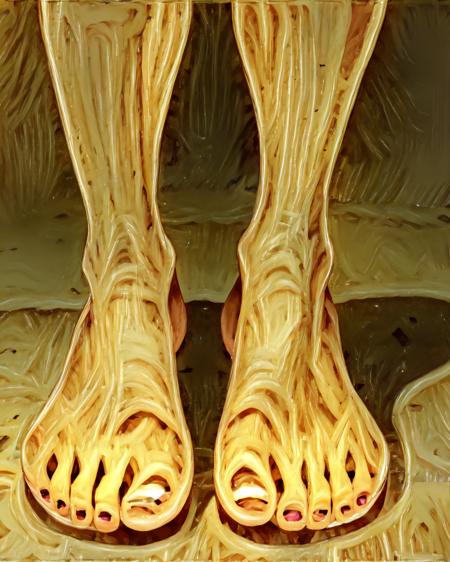 <lora:spagh3tt1 - Spaghetti Concept:1>,, detailed feet, detailed toes, toenails,