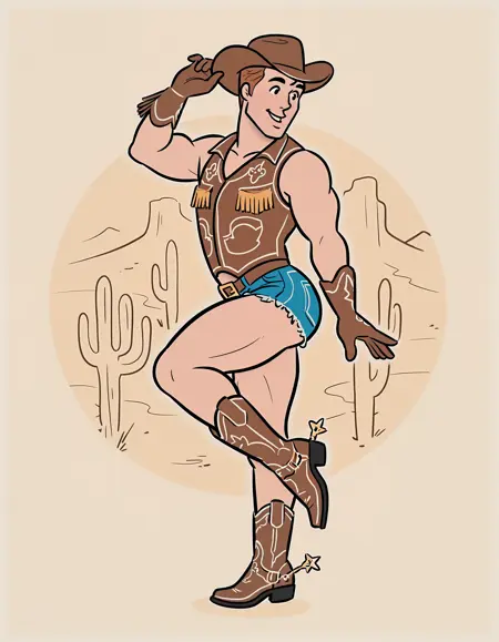 Caducado Art Style (Male Pinup)