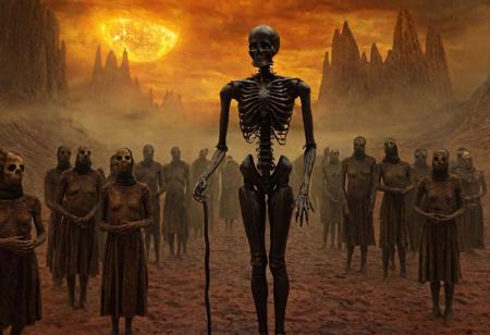 a highly detailed epic cinematic concept art CG render digital painting artwork: puppet rapture inspired by surrealism and dark fantasy. By Brom, ZdzisBaw BeksiDski, H.R. Giger, trending on ArtStation, eerie and haunting atmosphere, made in Maya, Blender and Photoshop, octane render, excellent composition, cinematic lighting, precise correct anatomy, aesthetic, very inspirational, arthouse