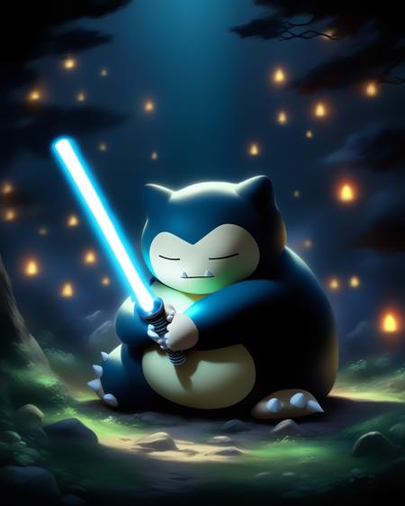 Snorlax holding lightsaber
 <lora:snorlax_v0_2:0.8>