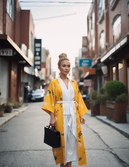 cinematic photo isometric style (full height:1.3) photograph of ((((ohwx woman)))), , wearing A kimono-style robe paired with high heels and used as casual wear. , (Box braids: Dividing the hair into square or triangular sections and braiding each section with synthetic or natural hair for length and thickness. hairstyle:1.2) in the style of Watercolor 2D Sidescroller - "Oxenfree" . vibrant, beautiful, crisp, detailed, ultra detailed, intricate   <lora:panettiere_lora_sdxl_v2-000008:1> . 35mm photograph, film, bokeh, professional, 4k, highly detailed