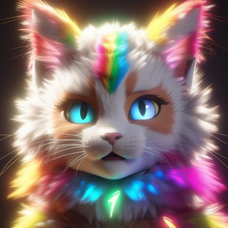Rainbow kitten 