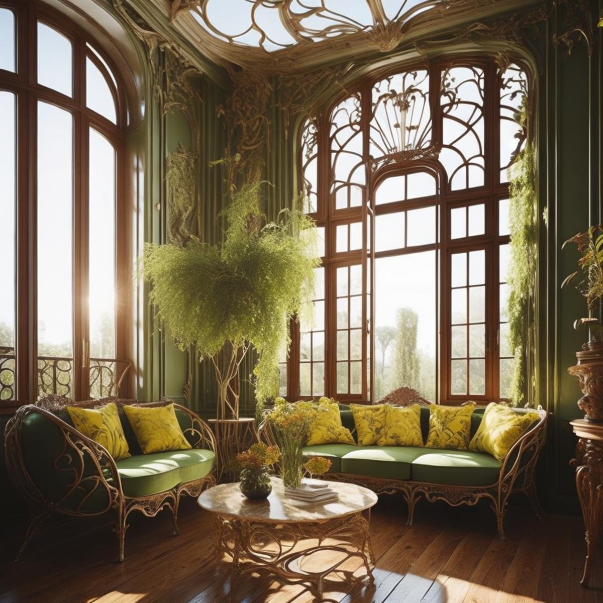 Art nouveau style interior design image by Sa_May