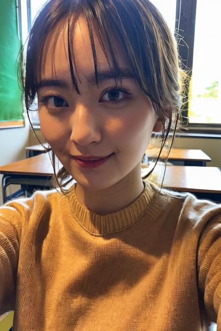 a photo of okadayui, 24 year old girl in the classroom, close up, <lora:okadayui-14:0.9>, (intricate details:0.8), (hdr, hyperdetailed:1.2), close up